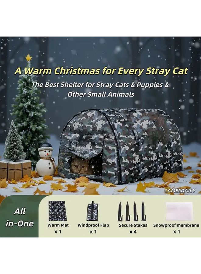 CAMELDAILY Heavy Duty Oxford Cloth Pet House Green All Season Windproof Portable Shelter - Image 1